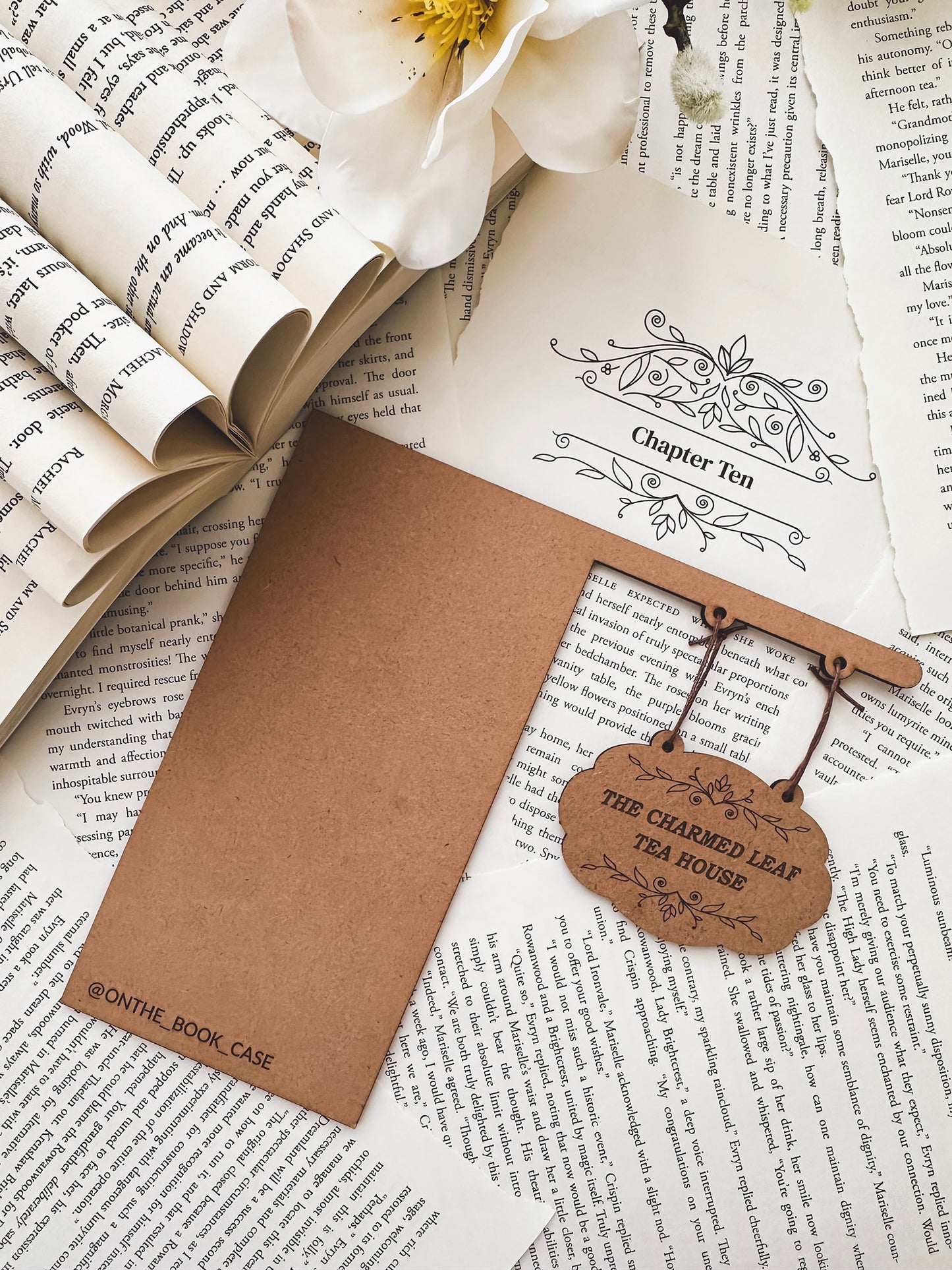 Bookshelf Sign: The Charmed Leaf Tea House